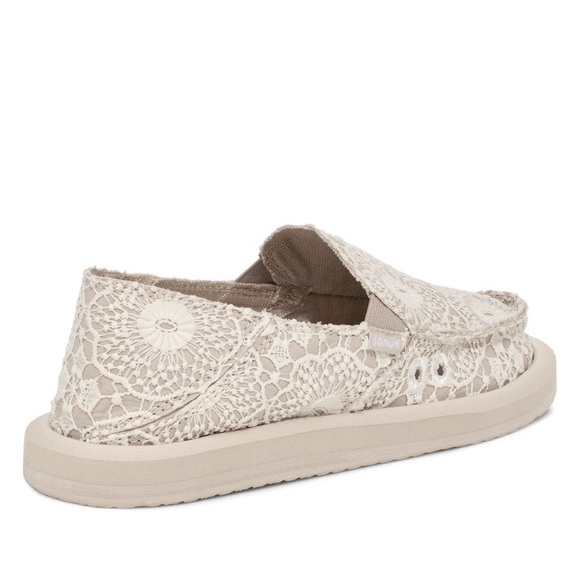 Sanuk Donna Crochet Women’s Loafers Size 8 New without tags in cream - Picture 4 of 12